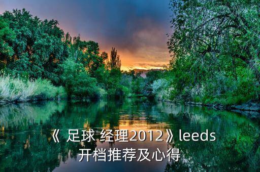 《 足球 經(jīng)理2012》leeds開檔推薦及心得