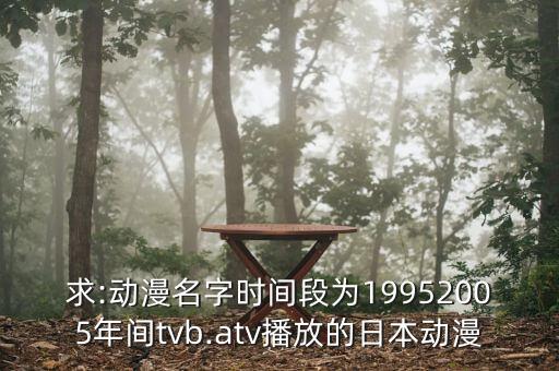 求:動漫名字時間段為19952005年間tvb.atv播放的日本動漫