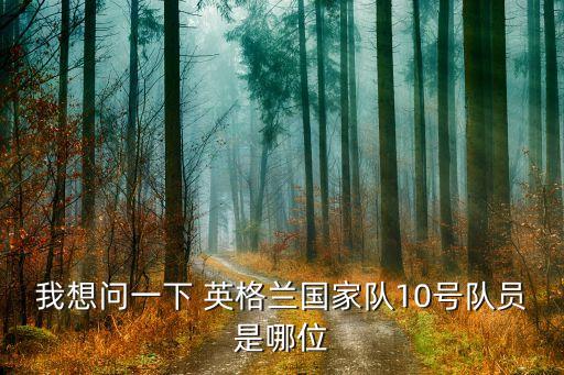 我想問一下 英格蘭國家隊10號隊員是哪位