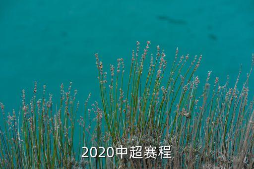 2020中超賽程