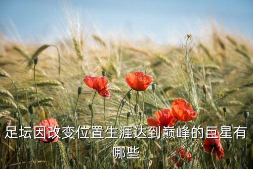 足壇因改變位置生涯達(dá)到巔峰的巨星有哪些