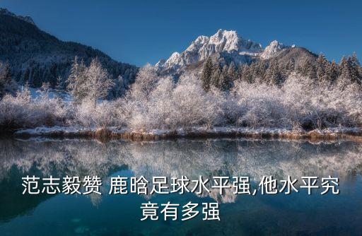 范志毅贊 鹿晗足球水平強(qiáng),他水平究竟有多強(qiáng)