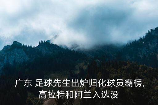  廣東 足球先生出爐歸化球員霸榜,高拉特和阿蘭入選沒(méi)