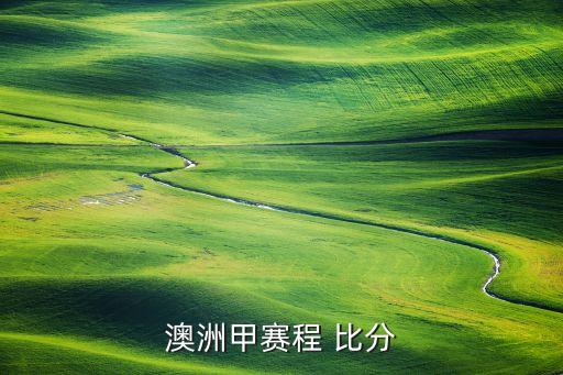 澳洲甲賽程 比分