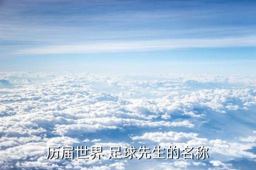 歷屆世界 足球先生的名稱