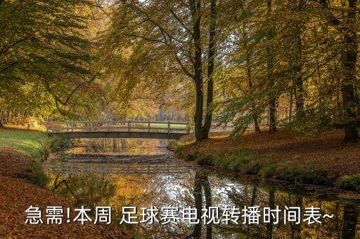 急需!本周 足球賽電視轉(zhuǎn)播時間表~