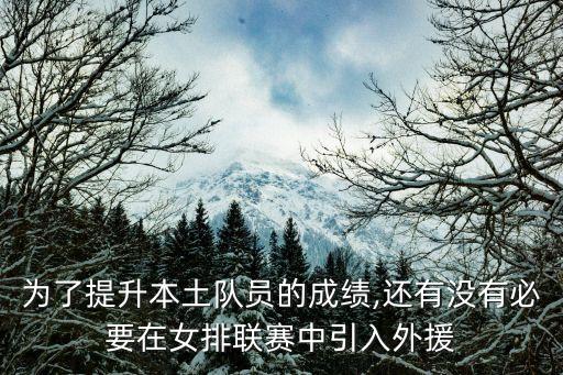 為了提升本土隊(duì)員的成績,還有沒有必要在女排聯(lián)賽中引入外援