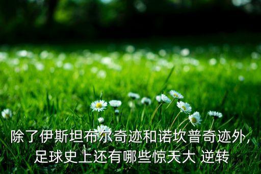 除了伊斯坦布爾奇跡和諾坎普奇跡外, 足球史上還有哪些驚天大 逆轉(zhuǎn)