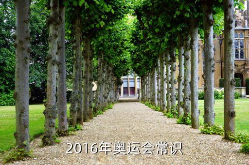 2016年奧運會常識