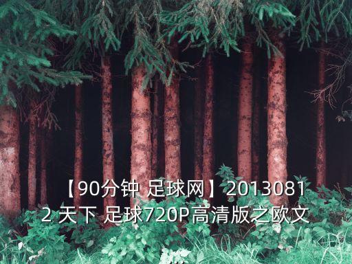 【90分鐘 足球網(wǎng)】20130812 天下 足球720P高清版之歐文...