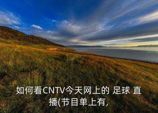 如何看CNTV今天網(wǎng)上的 足球 直播(節(jié)目單上有,