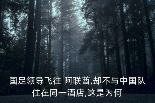 國(guó)足領(lǐng)導(dǎo)飛往 阿聯(lián)酋,卻不與中國(guó)隊(duì)住在同一酒店,這是為何