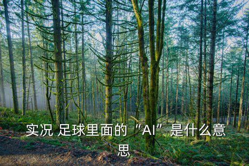  實(shí)況 足球里面的“AI”是什么意思