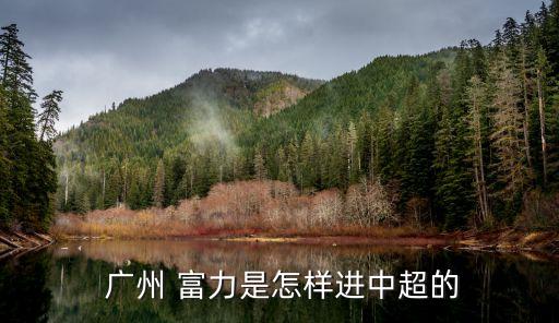  廣州 富力是怎樣進(jìn)中超的