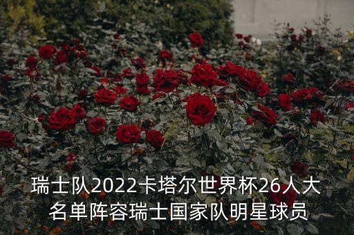 瑞士隊(duì)2022卡塔爾世界杯26人大 名單陣容瑞士國家隊(duì)明星球員