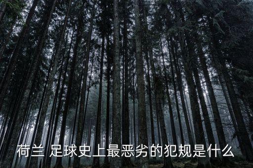 荷蘭 足球史上最惡劣的犯規(guī)是什么