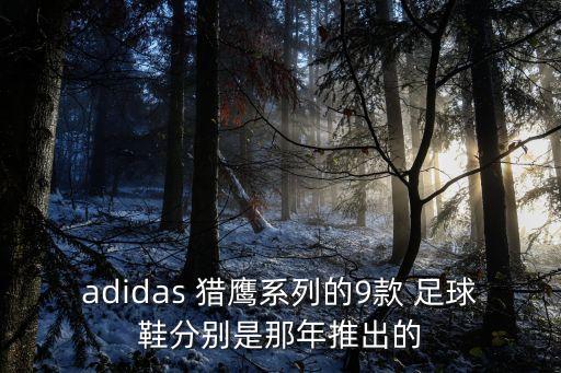 adidas 獵鷹系列的9款 足球鞋分別是那年推出的
