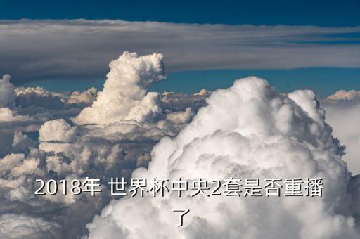 2018年 世界杯中央2套是否重播了