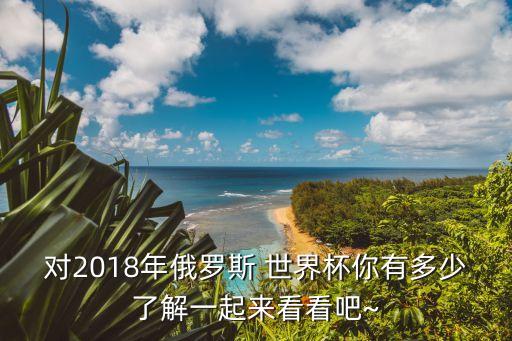 對(duì)2018年俄羅斯 世界杯你有多少了解一起來看看吧~