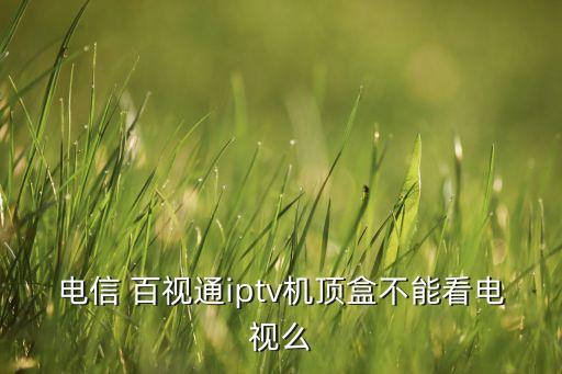 電信 百視通iptv機(jī)頂盒不能看電視么
