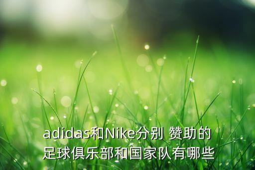 adidas和Nike分別 贊助的 足球俱樂部和國家隊有哪些