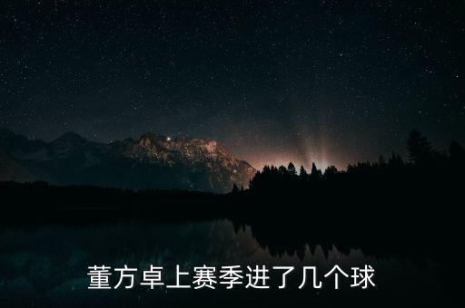 董方卓上賽季進(jìn)了幾個(gè)球