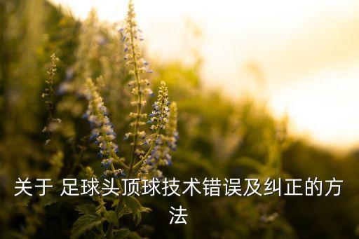 關(guān)于 足球頭頂球技術(shù)錯(cuò)誤及糾正的方法