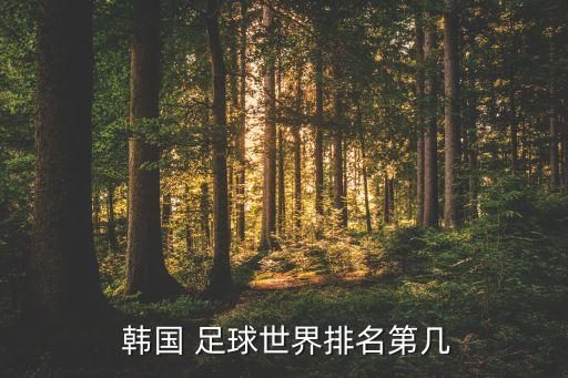  韓國 足球世界排名第幾
